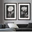 «Black and White Flowers III», ensemble de 2 reproductions d'art encadrées-1201688072-1201688118-1201688074