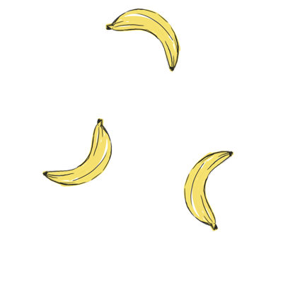 Mr. Kate Banana Print Peel and Stick Wallpaper, White & Yellow