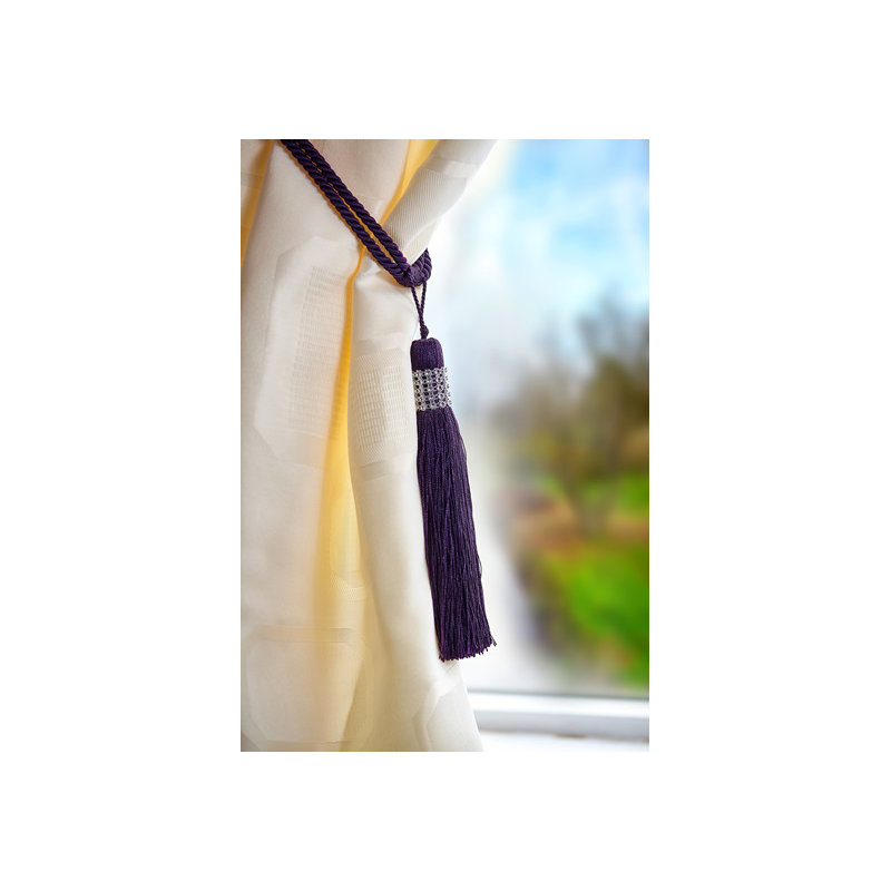 Toulon Aubergine Fabric 56cm Curtain Holdback/Tieback