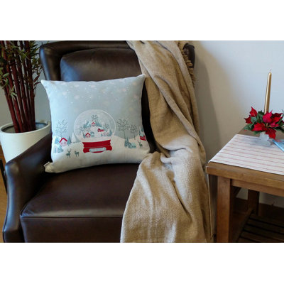  Snowglobe Square Pillow Cover & Insert