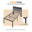 Structure de lit robuste, lit plateforme en métal sans sommier-1039662291-1007321421