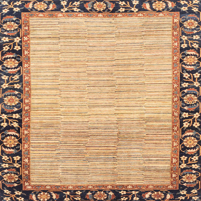 Tapis abstrait moderne 3489, Carré 5 pi