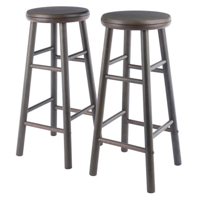 Swivel Solid Wood Bar Stool 