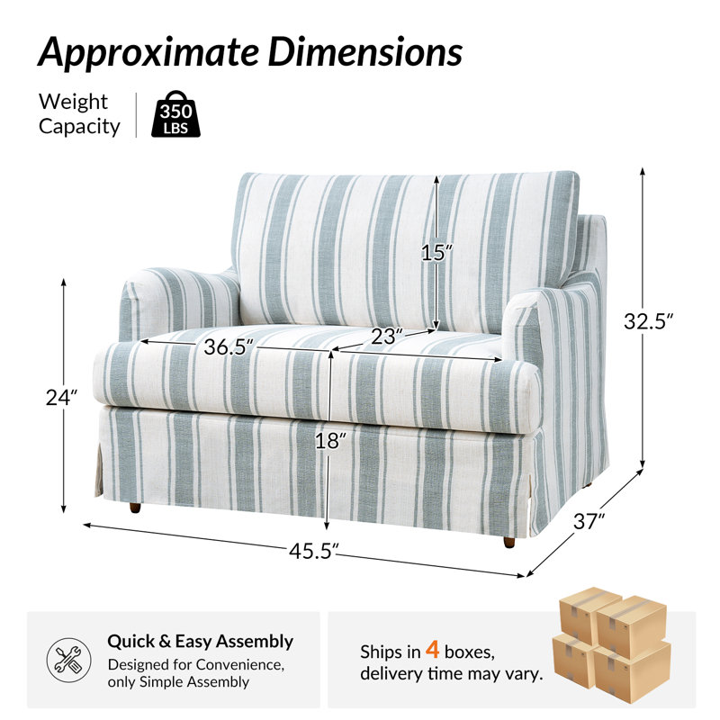 Chaise parsons surdimensionnée avec accoudoirs uniques Terren