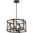 Kafader 6 - Light Steel Dimmable Drum Chandelier