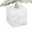 Sculpture décorative feuille d'érable, aluminium argenté 11 pouces, marbre blanc