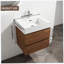Meuble-lavabo simple 23,6 po avec plateau en céramique Hadeeqa