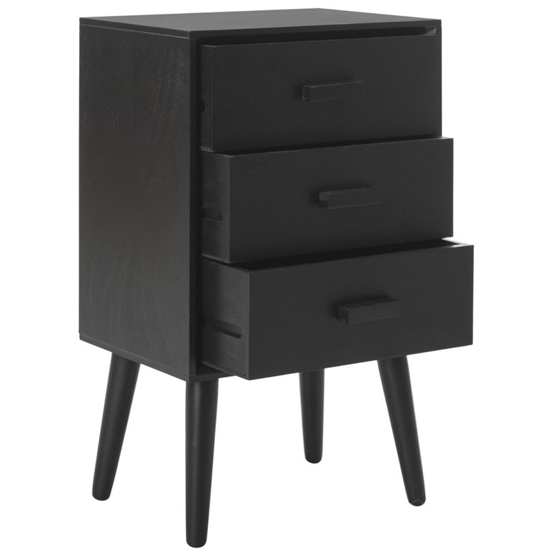 Élégante commode d'appoint Coulanges, Noir