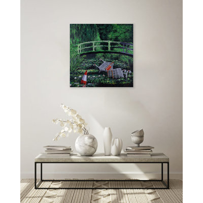 Banksys Monet - No Frame Square Painting on Canvas