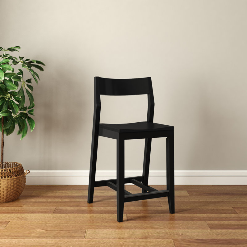 Chaise moderne à hauteur de comptoir (38 po) - paquet de 2, Noir, noir, noir, noir, 1