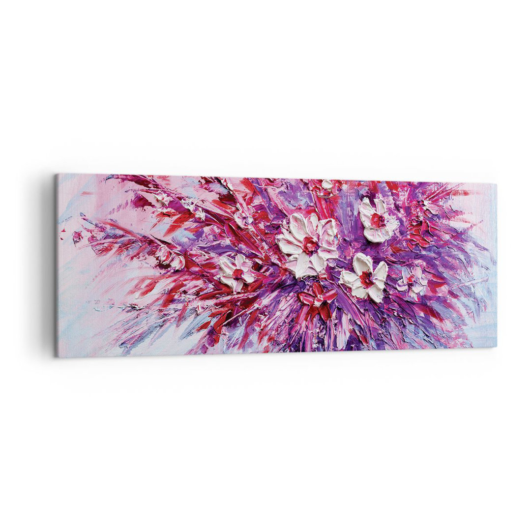 Leinwandbild Impasto Flowers Pink