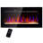 36" Electric Fireplace, Recessed And Wall-Mounted With Remote Control, 1500W Fireplace Heater With 8H Timer, Adjustable Flame Color And Brightness, Log And Crystal-1778127843