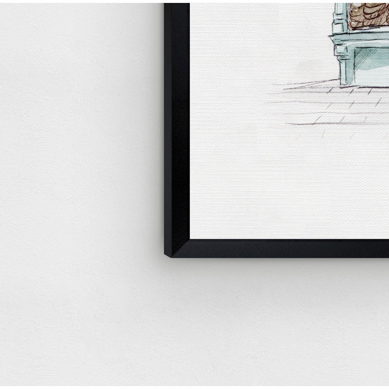 « le petit », reproduction d’impression, H 38 po x l 38 po x P 0,5 po, Cadre noir