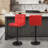 Faux Leather Swivel Bar Stools, Adjustable Counter Height Barstools Chair with Backrest and Footrest-476198643-518786943
