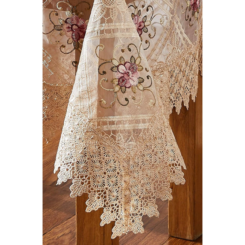 Nappe Jonilee, Beige, Rond 60 po