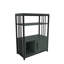 Bibliothèque moderne et industrielle, vert et noir, 23,6 po x 31,5 po x 11,6 po | 100% panneau de particules enduit de mélamine, épaisseur: 0,7 pouce | Solution de rangement élégante pour la maison ou le bureau, design durable et élégant, parfaite pour exposer des livres et des décorations-325229476