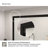 Hilma 34 In. W X 72 In. H Fixed Framed Shower Door In Matte Black Finish With Patterned Glass