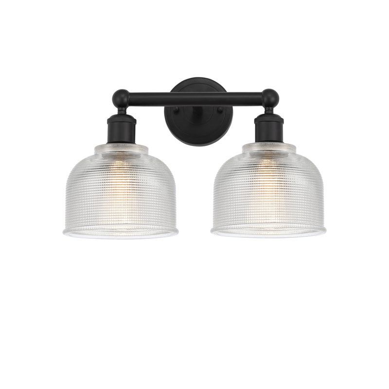 Éclairage pour meuble-lavabo 2 lumières 14,5 pouces Shawnee, Transparent, Chrome poli