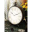 Rustic Analogue Metal Tabletop Clock in Brown/Black/Blue