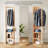360° Rotating Full Length Mirror With Hook Storage, Solid Wood Floor Mirror For Bedroom And Living Room, Space-Saving Design-563189313