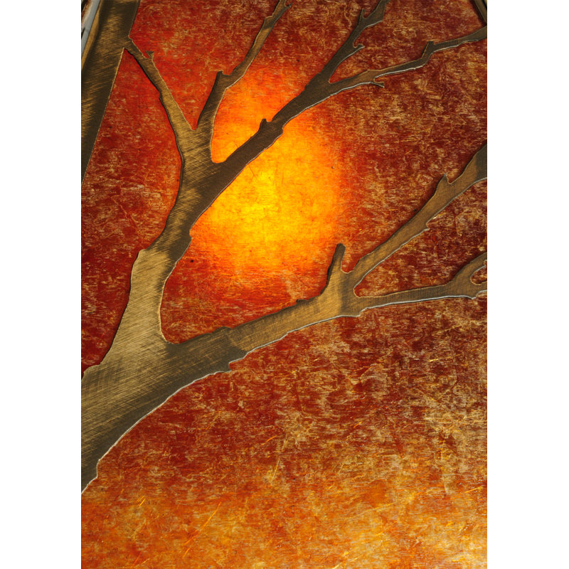 Rustic Copper Glass LED Indoor/Outdoor Pendant Light