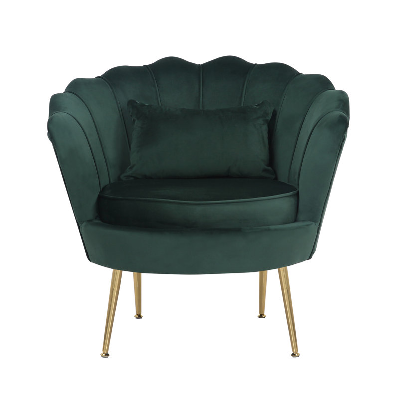 Gladden Upholstered Accent Chair, Bottle Green 
