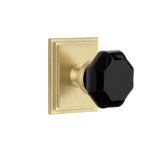 Grandeur Concealed Screw Mechanism Geometric Knob with Square Rosette