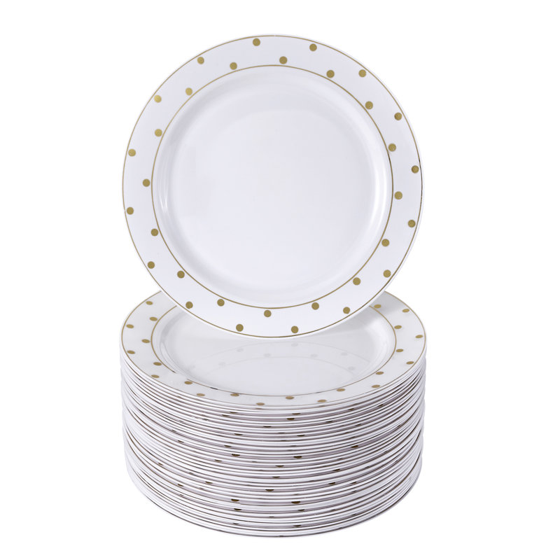 Assiettes à salade jetables en plastique épais