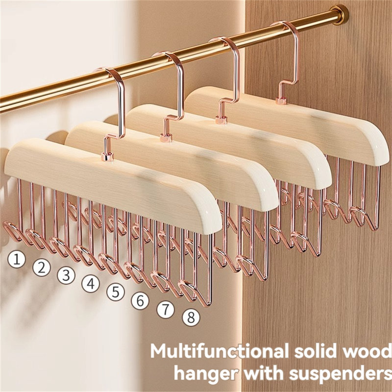Solid Wood Multi-Functional Clothes Hanger, 15
