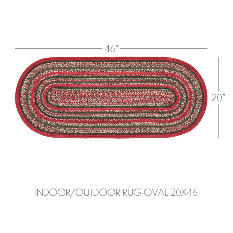 Geometric Indoor / Outdoor Rug, Oval 1'8" x 3'10"