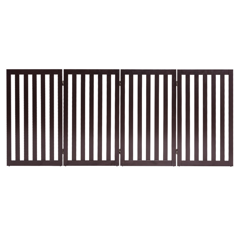 Cassiopeia Wood Free Standing Pet Gate, Brown