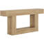 Table d'appoint rustique à 2 niveaux avec base en forme de U et tablette inférieure pour une utilisation polyvalente dans les vestibules et les salons-1003702855