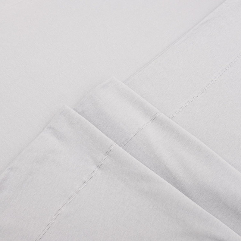 Drap-housse en coton 400 fils à densité de tissage 400, Très grand lit, gris