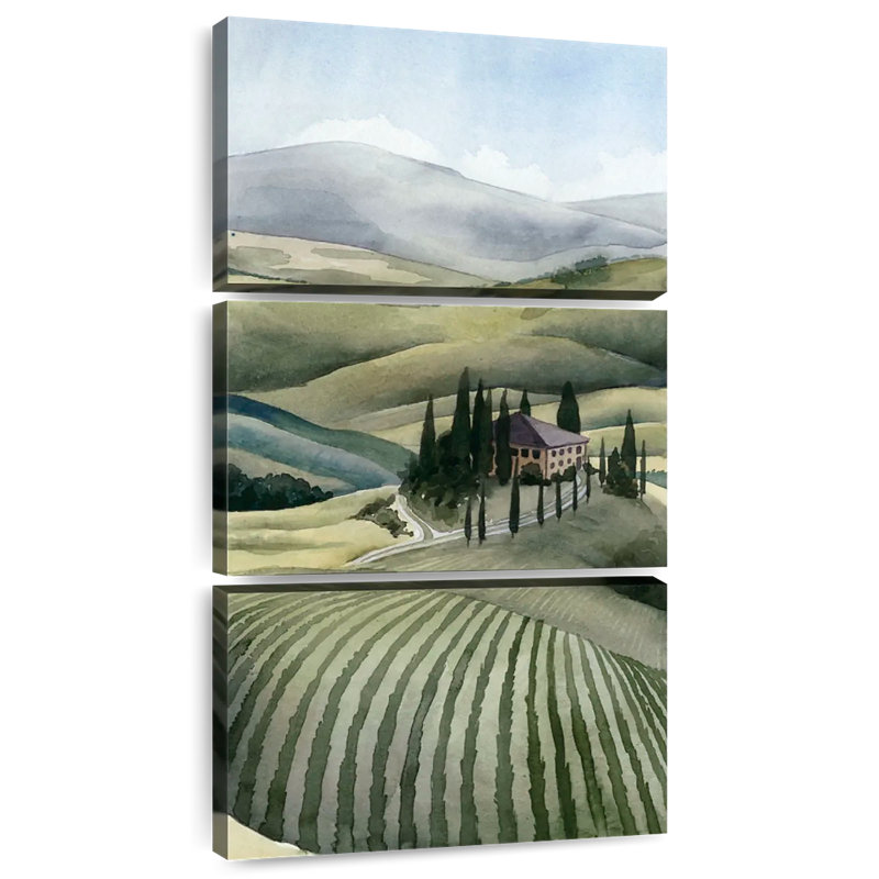 Aquarelle Toscane III, H 80 po x l 39 po