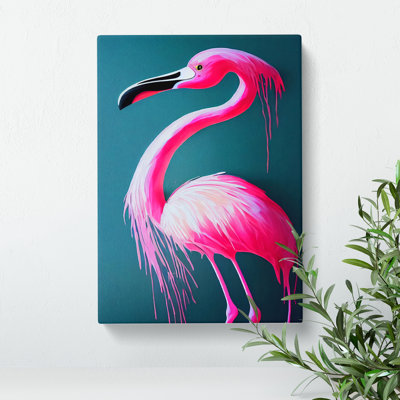 Paint Drip Flamingo - Wall Art