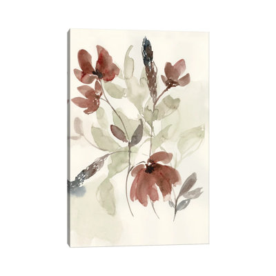 Dusty Flower Composition I by Jennifer Goldberger - Wrapped Canvas Painting