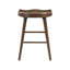 Ensemble de table de salle à manger à hauteur de comptoir brun 7 pièces avec repose-pieds en métal et 6 tabourets-540133146