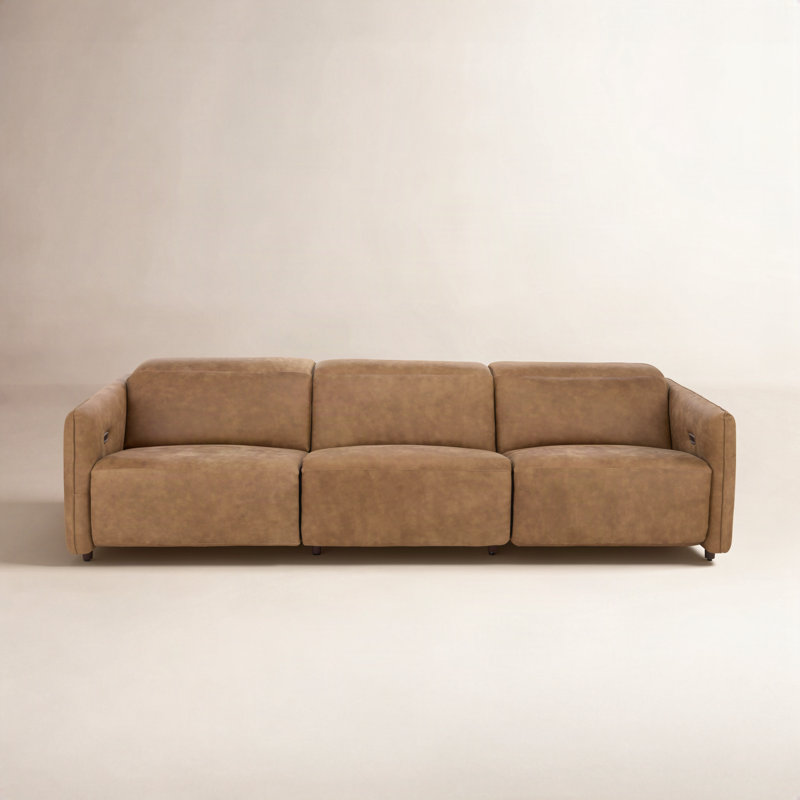 Ardith Elowen 107" Genuine Leather Reclining Sofa