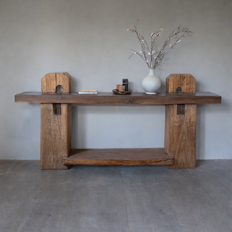 Nordic-style modern solid wood console table