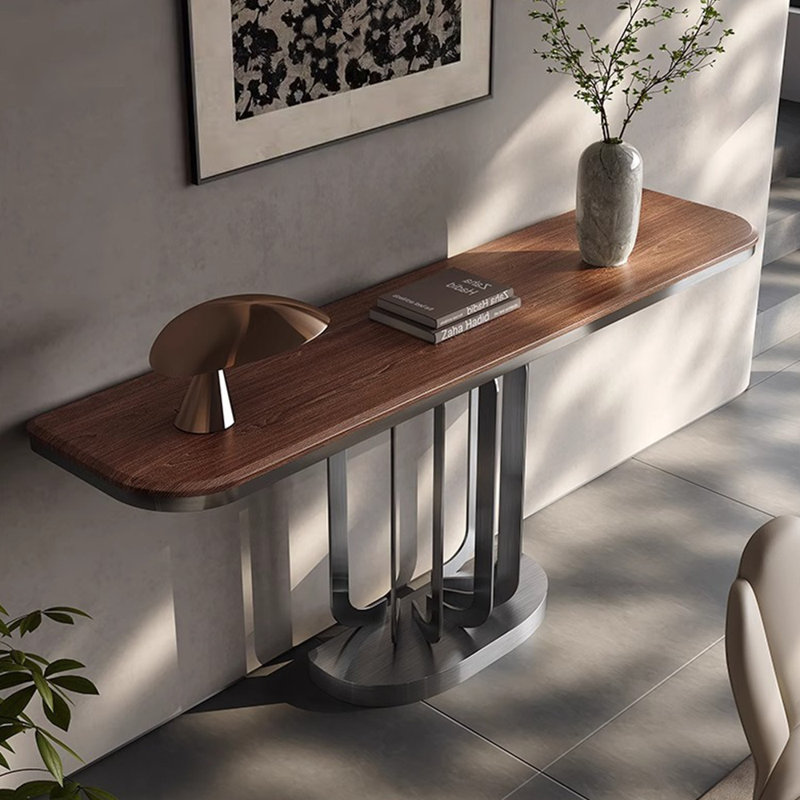 Console italienne de luxe à lumière minimaliste italienne, H 33,5 po x l 47,2 po x P 13,8 po
