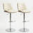 360° Swivel Faux Leather Upholstered Adjustable Height Dining Bar Pub Counter Stools With Metal Frame And Footrest (Set Of 2)-1225202697-1225202692
