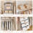 23.6"-118" W Closet System with 4 Drawers and 3 Adjustable Shelves