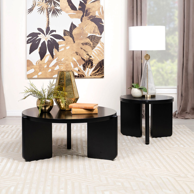 Round Solid Wood Coffee Table