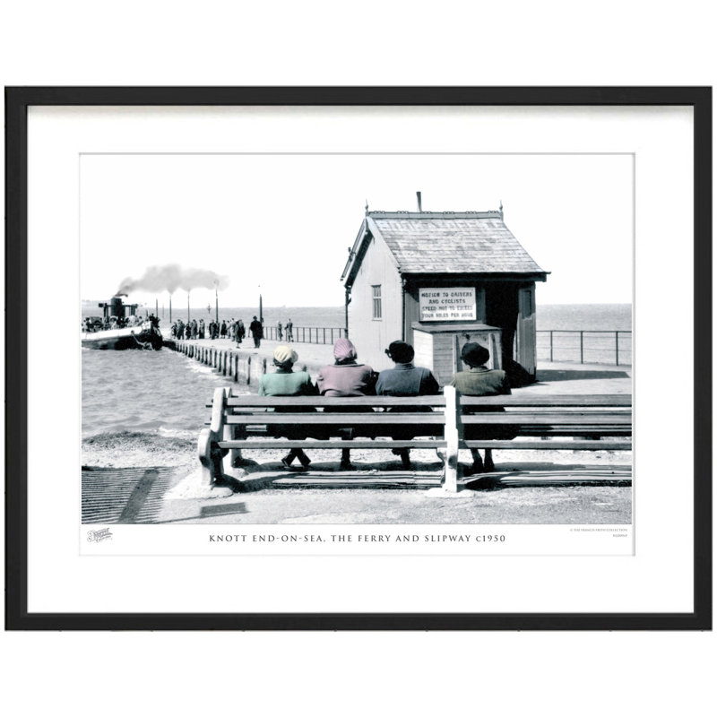 Knott End On Sea, The Ferry And Slipway C1950 - Single Picture Frame Print, 45cm H x 60cm W x 2.3cm D