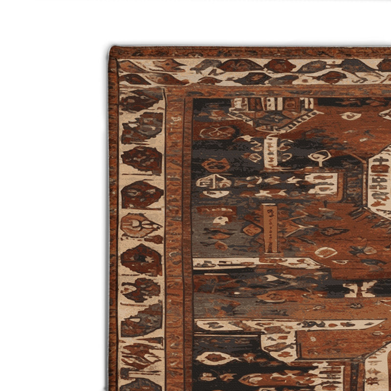Tapis turc intérieur et extérieur brun, Rectangle 9 pi x 12 pi