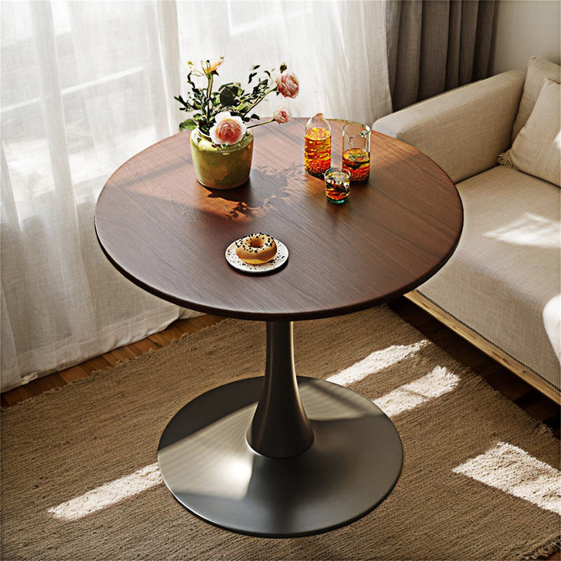 Table basse ronde, Noyer