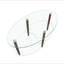 Table basse transparente en verre ovale, table moderne dans le salon-1979790414
