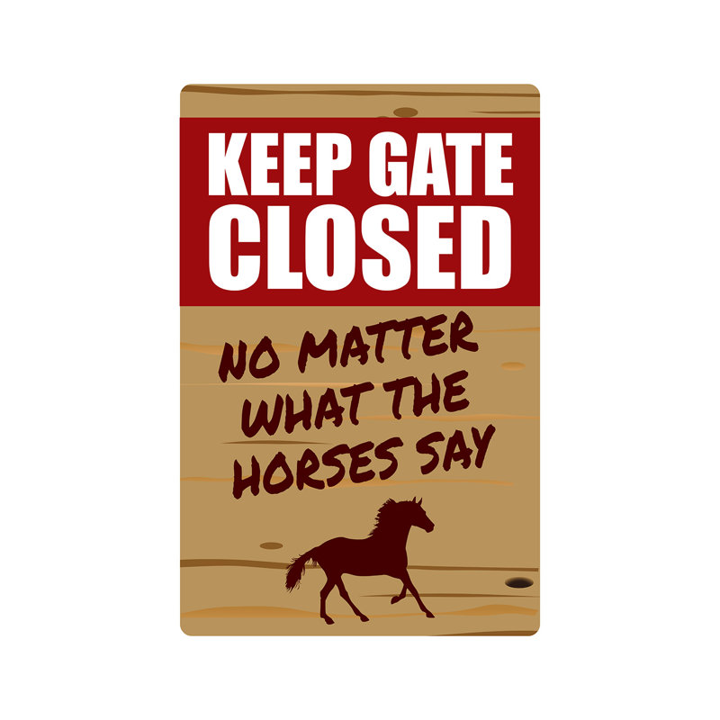 Adhésif décoratif à cheval fermé Keep Gate