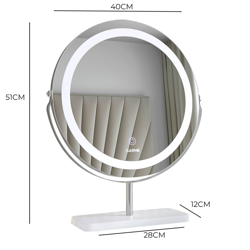 Ava Round Mirror, Silver