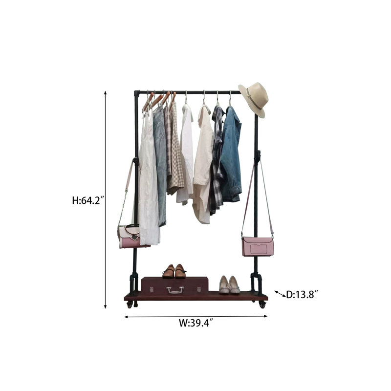 Jarina 13.8'' Metal Clothing Rack